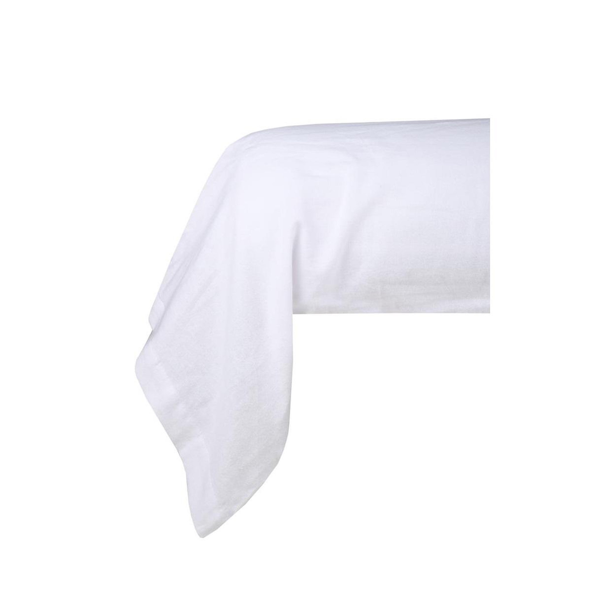 Eden Taie protège oreiller ou traversin en coton elisa. Coloris disponibles : Blanc