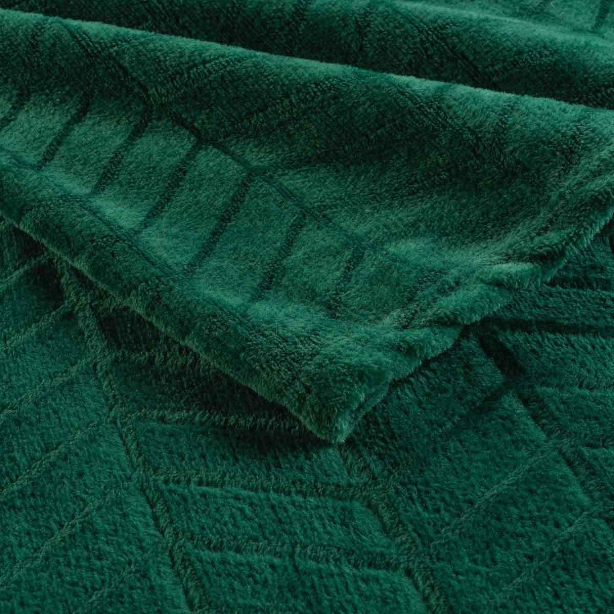 Voir la diapositive 3 : Douceur d'Intérieur Plaid flanelle uni  arya  180x220cm vert