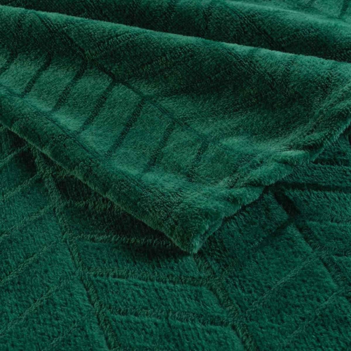 Paris Prix Plaid Flanelle Uni  Arya  180x220cm Vert