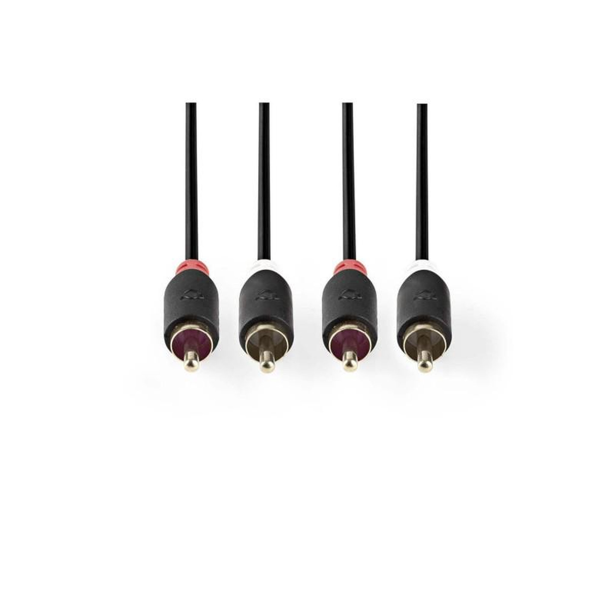 Voir la diapositive 2 : NEDIS Câble audio stéréo | 2x RCA Male | 2x RCA Male | Plaqué or | 3.00 m | R NEDIS - CABW24200AT30