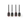 Voir la diapositive 2 : NEDIS Câble audio stéréo | 2x RCA Male | 2x RCA Male | Plaqué or | 3.00 m | R NEDIS - CABW24200AT30