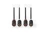 Voir la diapositive 2 : NEDIS Câble audio stéréo | 2x RCA Male | 2x RCA Male | Plaqué or | 3.00 m | R NEDIS - CABW24200AT30