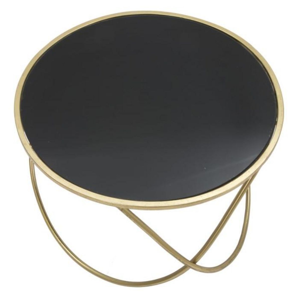 Paris Prix Table Basse Design  Ring  60cm Noir & Or