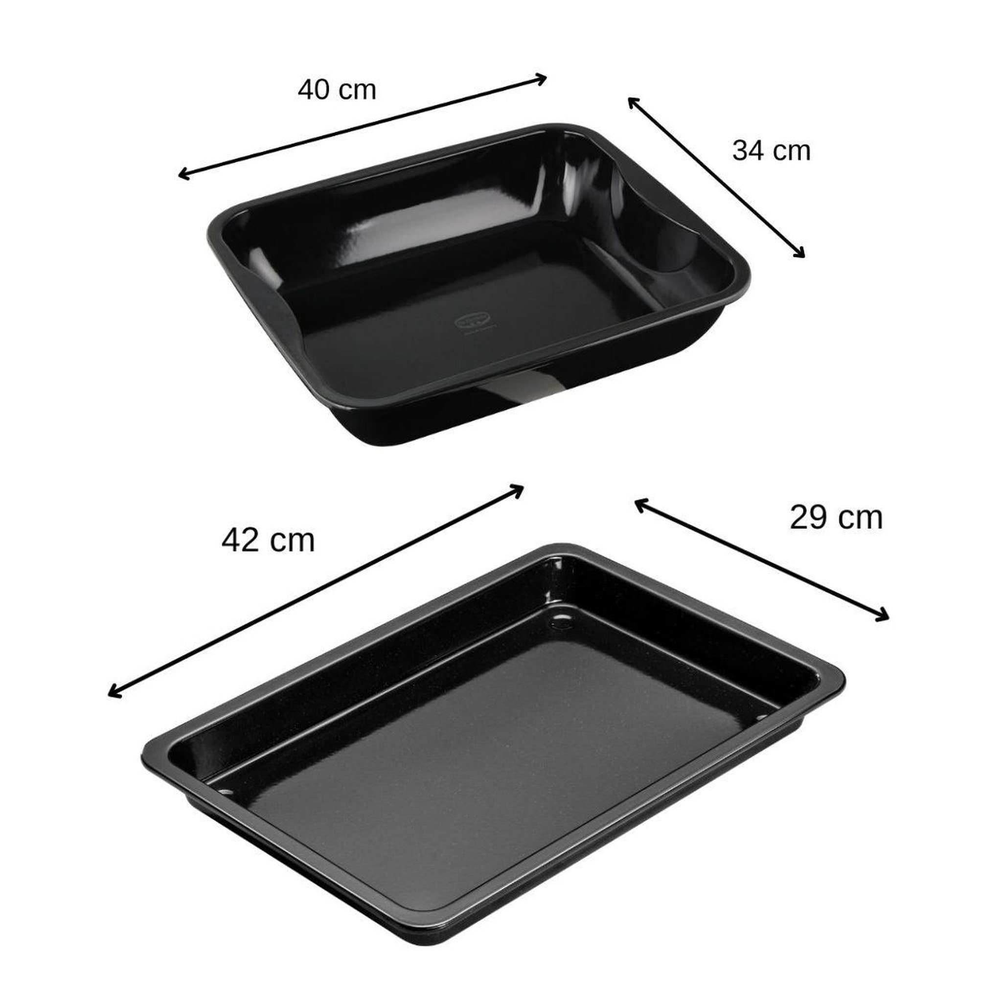 Voir la diapositive 4 : DR.OETKER Plat à four bords hauts 40 x 34 cm et plaque de cuisson 42 x 29 cm dr. Oetker back-idee kreativ