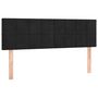 Voir la diapositive 4 : VIDAXL Tete de lit a LED Noir 144x5x78/88 cm Velours