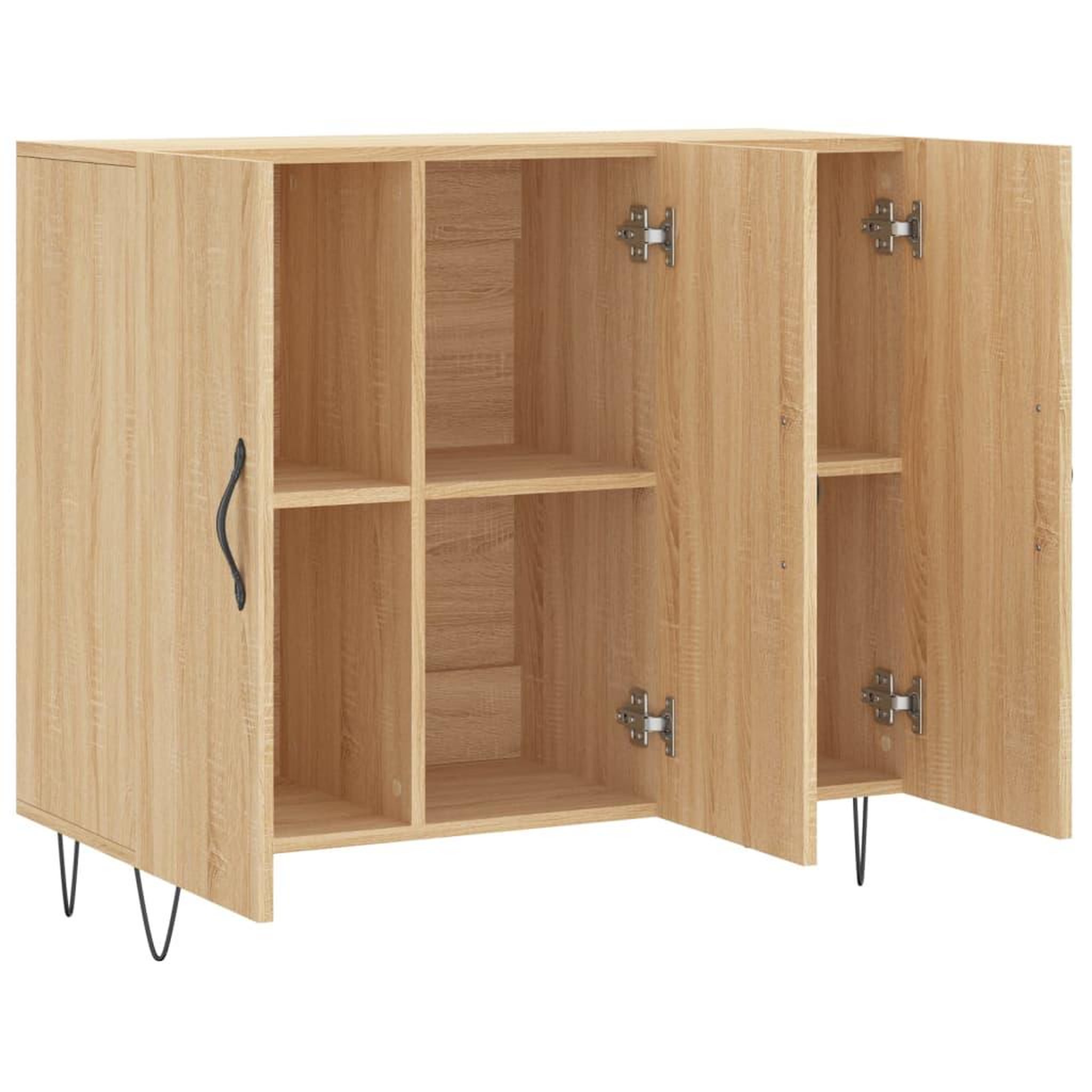 Voir la diapositive 5 : VIDAXL Buffet chene sonoma 90x34x80 cm bois d'ingenierie