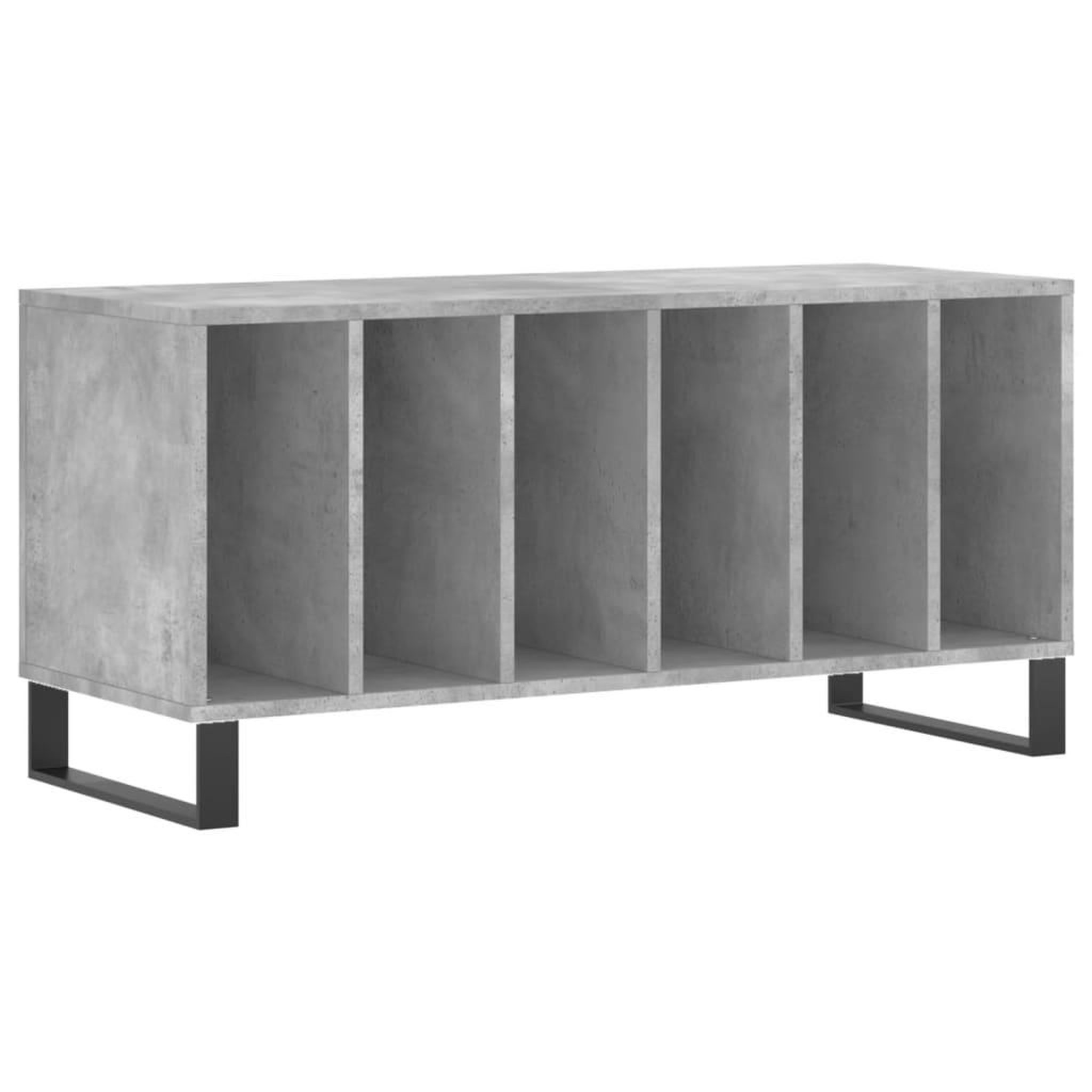 Voir la diapositive 2 : VIDAXL Armoire a disques gris beton 100x38x48 cm bois d'ingenierie