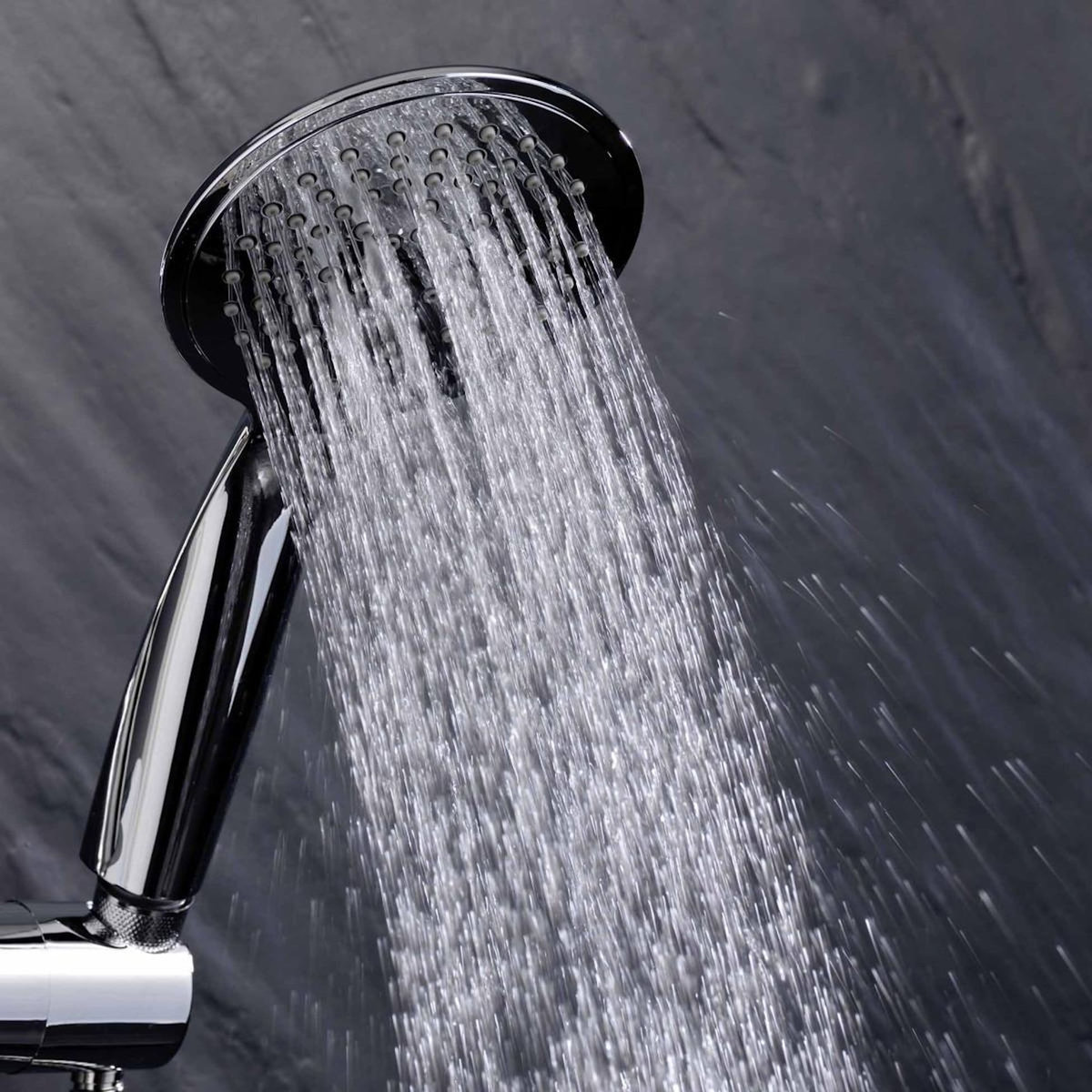 Paris Prix Ensemble Barre de Douche & Pommeau  5 Positions  24cm Argent