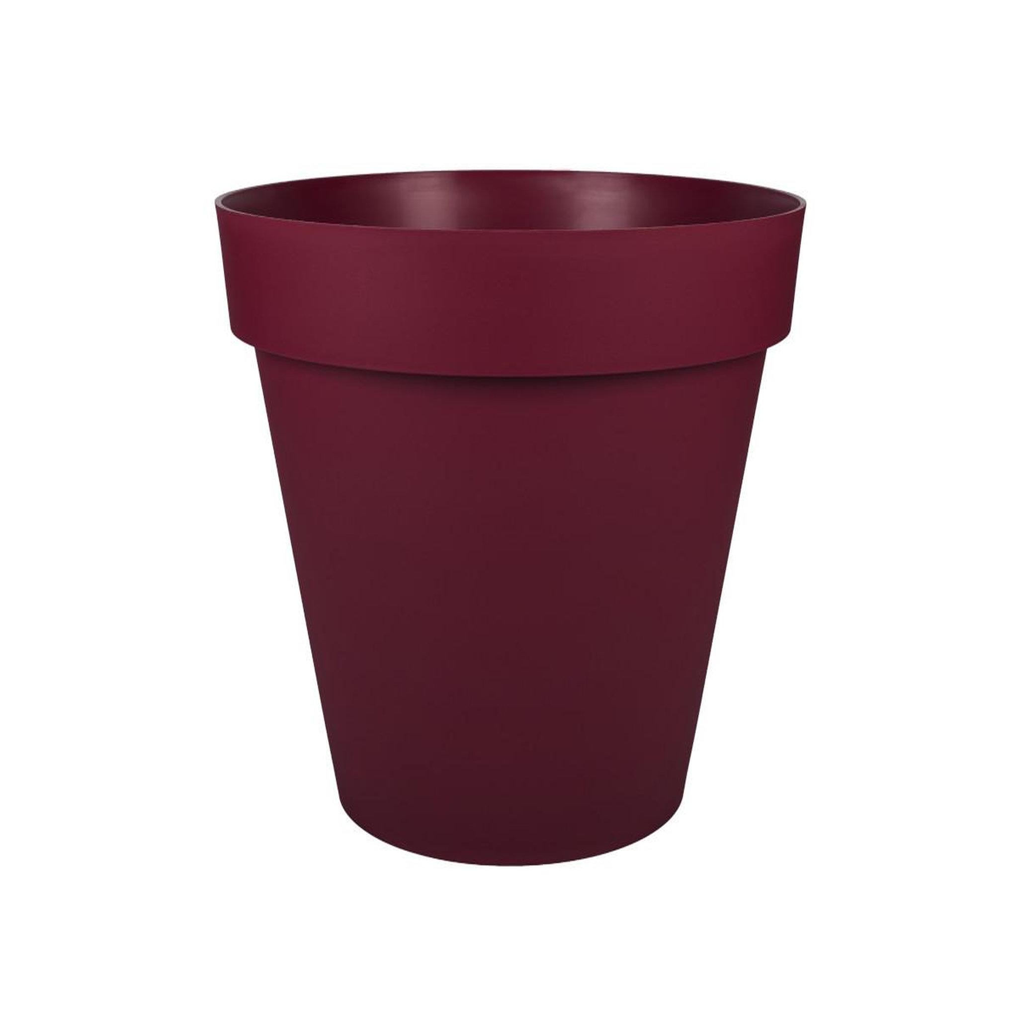 Eda Pot de fleur rond Toscane Ø 60 x H.47 cm - Rouge bourgogne - Eda