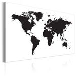 Paris Prix Tableau Imprimé  World Map : Black & White Elegance. Coloris disponibles : Multicolore
