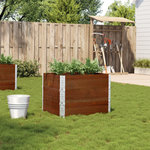 VIDAXL Jardiniere marron 80x60 cm bois massif de pin