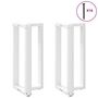Voir la diapositive 3 : VIDAXL Pieds de table de bar forme de T 2 pcs blanc 50x35x(90-91) cm