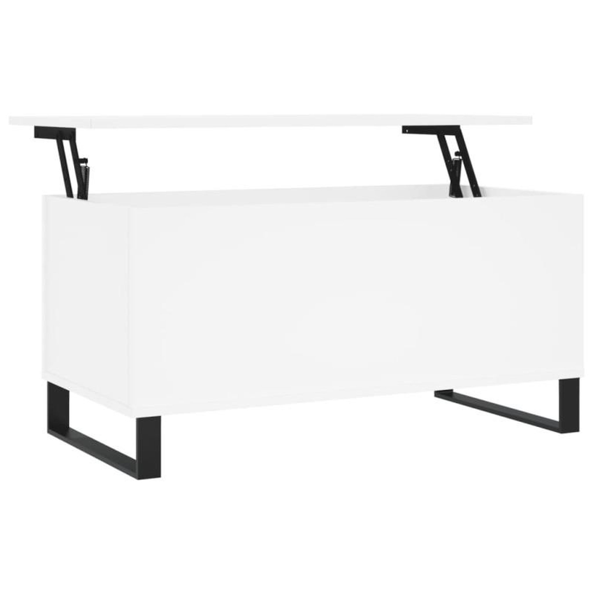 Voir la diapositive 2 : VIDAXL Table basse Blanc 90x44,5x45 cm Bois d ingénierie