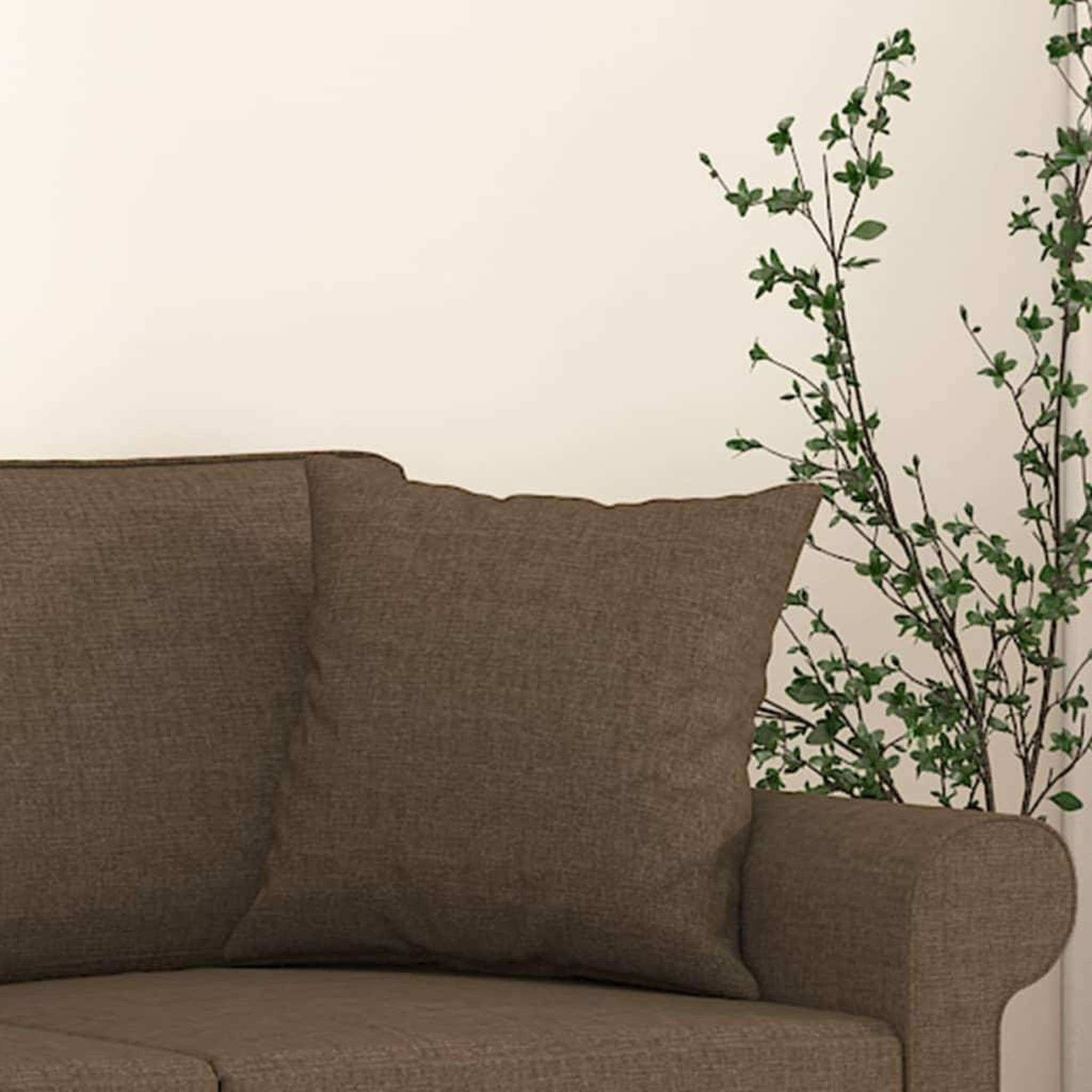 Voir la diapositive 5 : VIDAXL Coussins decoratifs lot de 2 Marron 40x40 cm Tissu