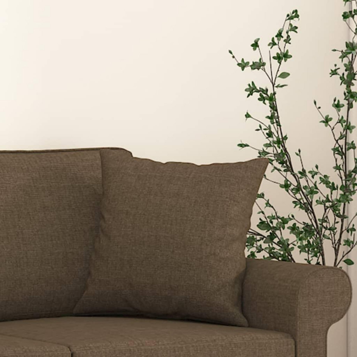 VIDAXL Coussins decoratifs lot de 2 Marron 40x40 cm Tissu