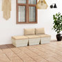 Voir la diapositive 1 : VIDAXL Salon de jardin palette 3 pcs avec coussins bois d'epicea