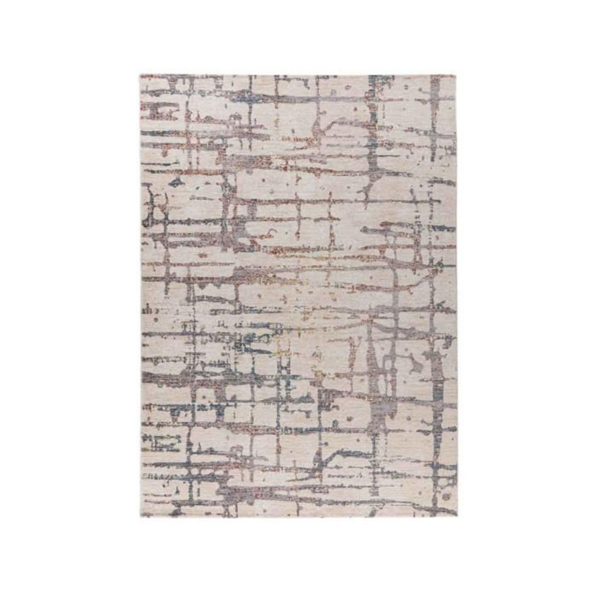 Paris Prix Tapis Tissé Imprimé Abstrait  Jaka  Crème