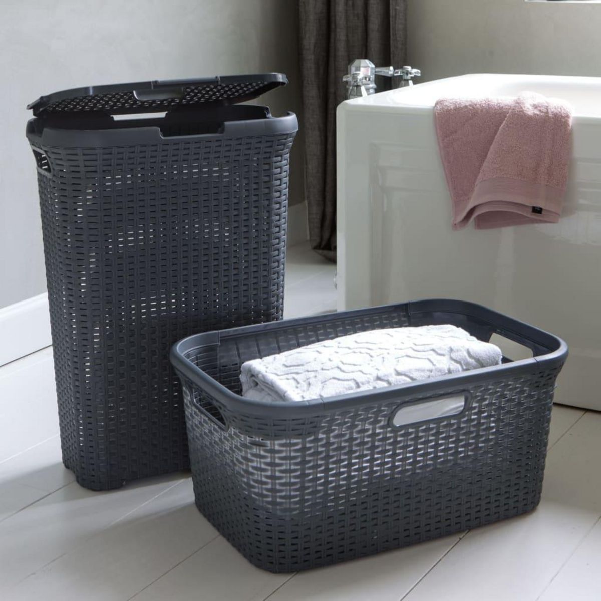 CURVER Curver Panier a linge Style 45 L Anthracite