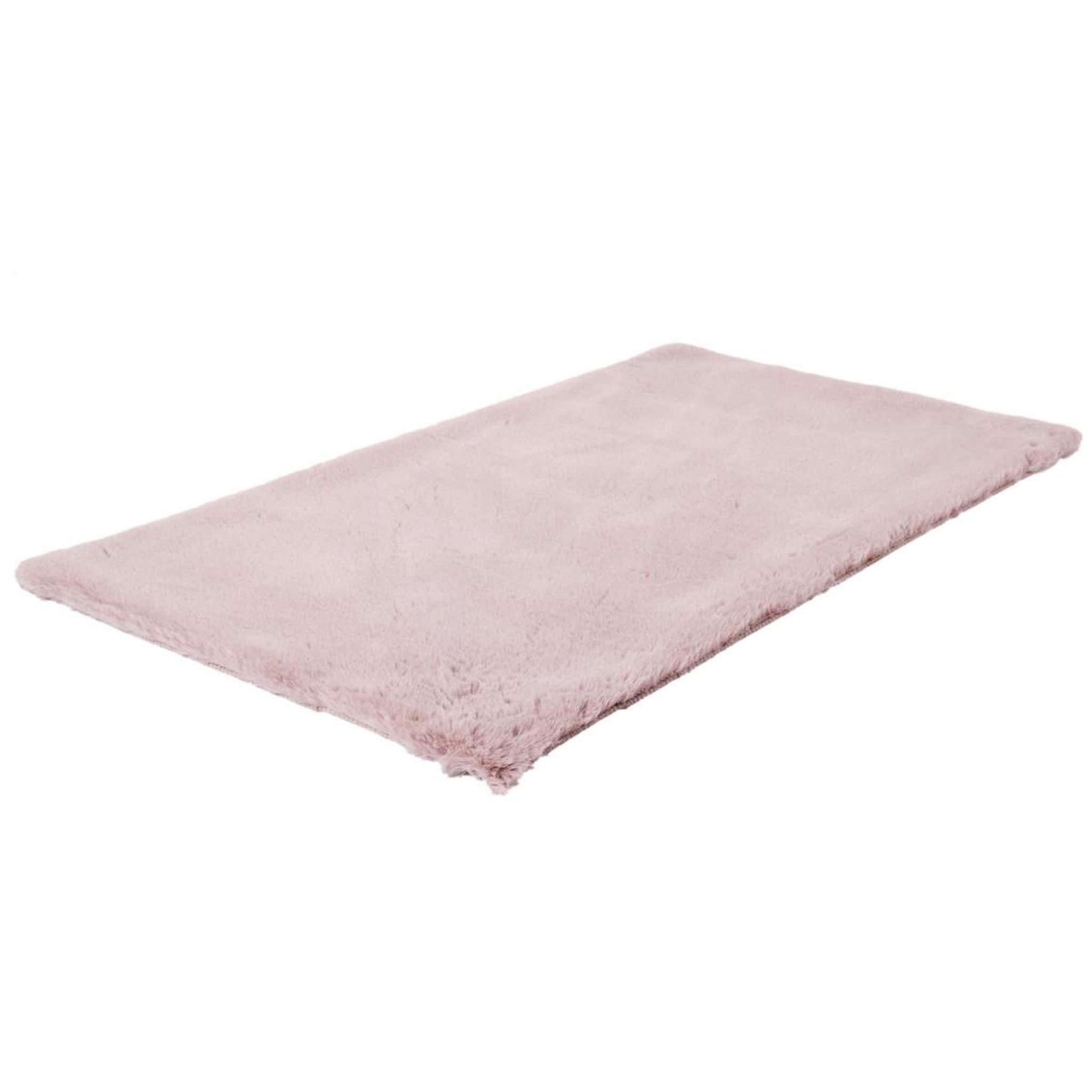 Voir la diapositive 3 : The Home Deco Factory Tapis imitation fourrure  fin  60x110cm rose