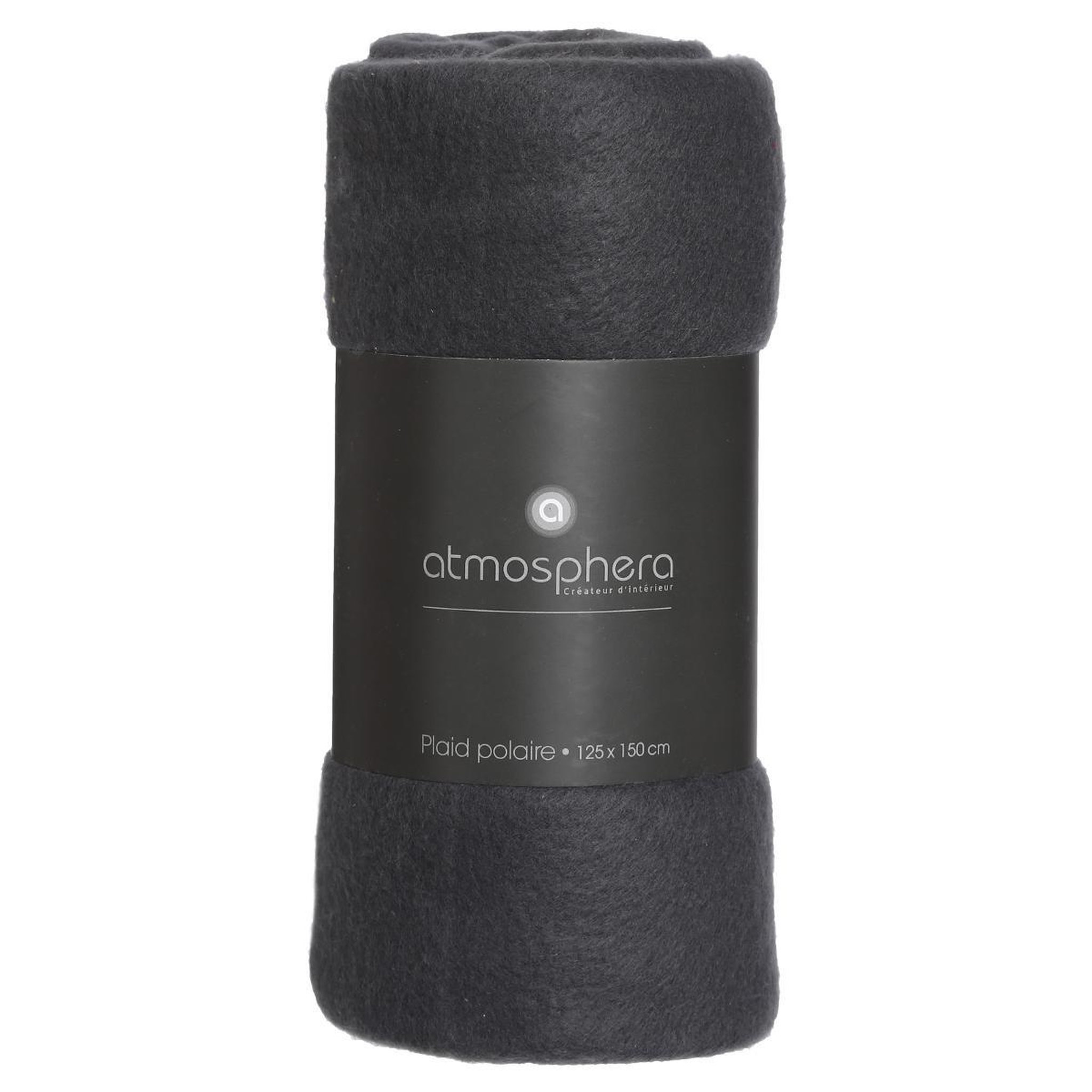 Voir la diapositive 4 : ATMOSPHERA Plaid polaire  jeremy  125x150cm gris foncé