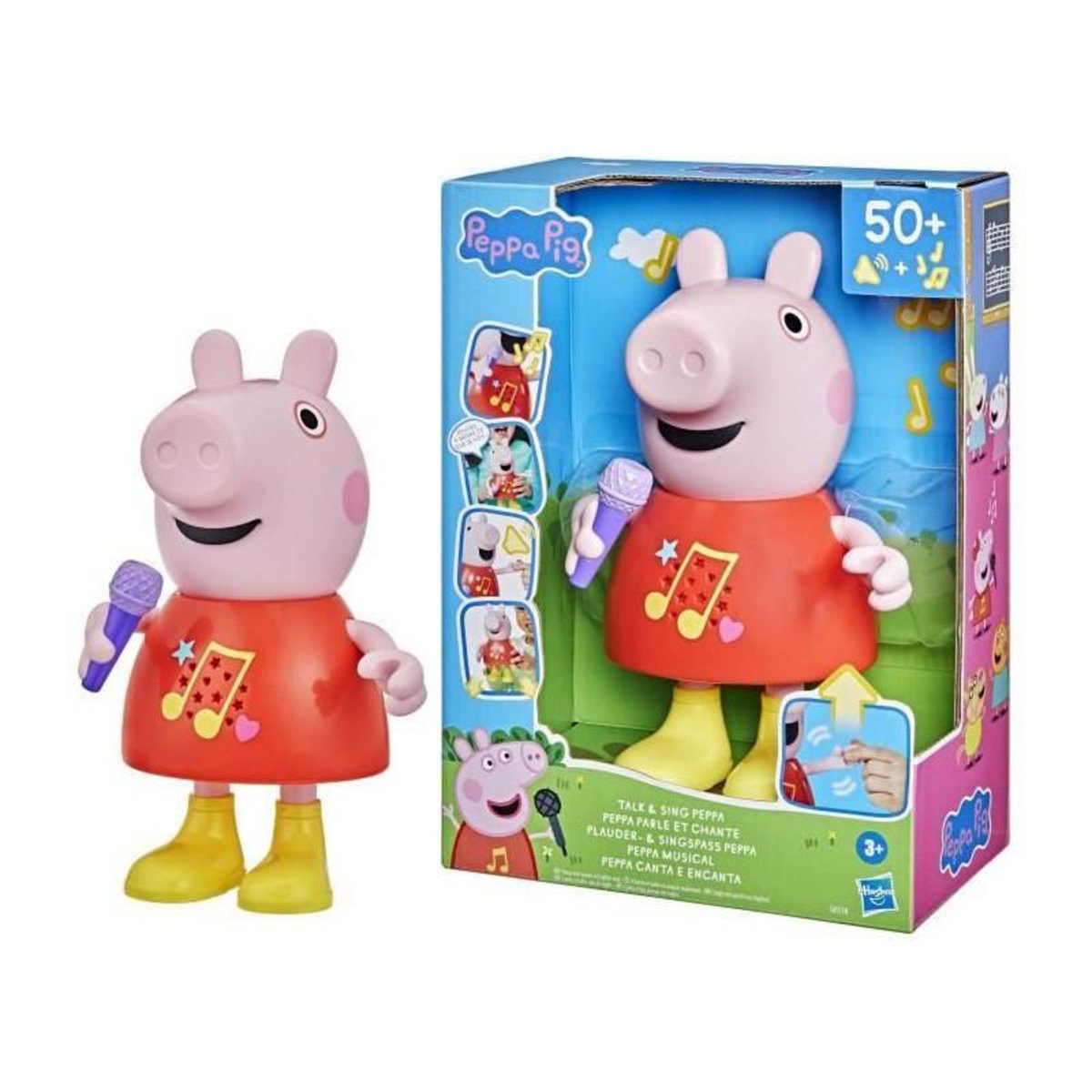 HASBRO Peppa Pig parle et chante, jouet musical avec plus de 50 sons, phrases et chansons, jouets préscolaires pour filles et garçon