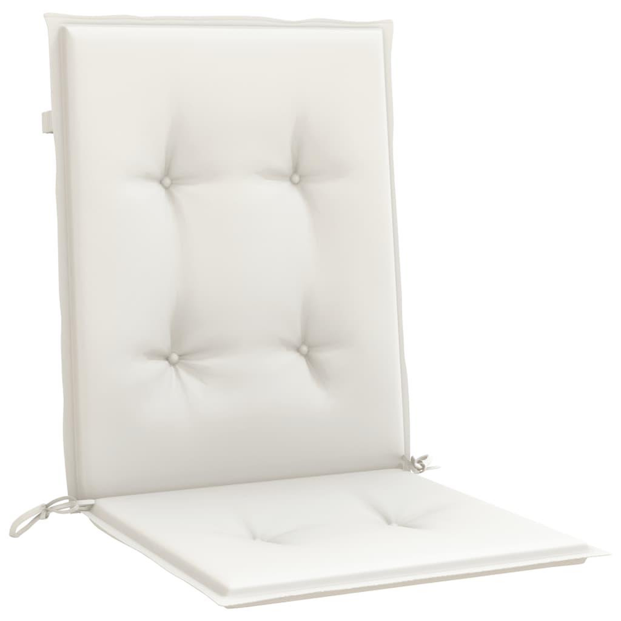 Voir la diapositive 5 : VIDAXL Coussins de chaise a dossier bas lot de 4 creme melange tissu
