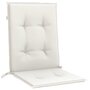 Voir la diapositive 5 : VIDAXL Coussins de chaise a dossier bas lot de 4 creme melange tissu