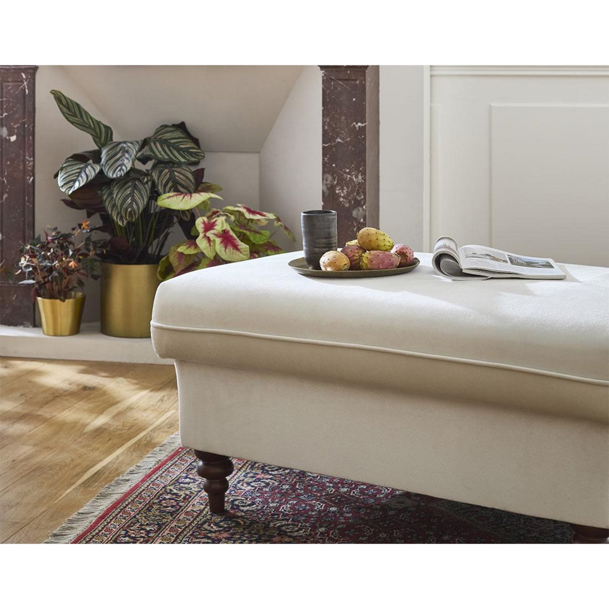 BEST MOBILIER Flamingo - pouf en velours