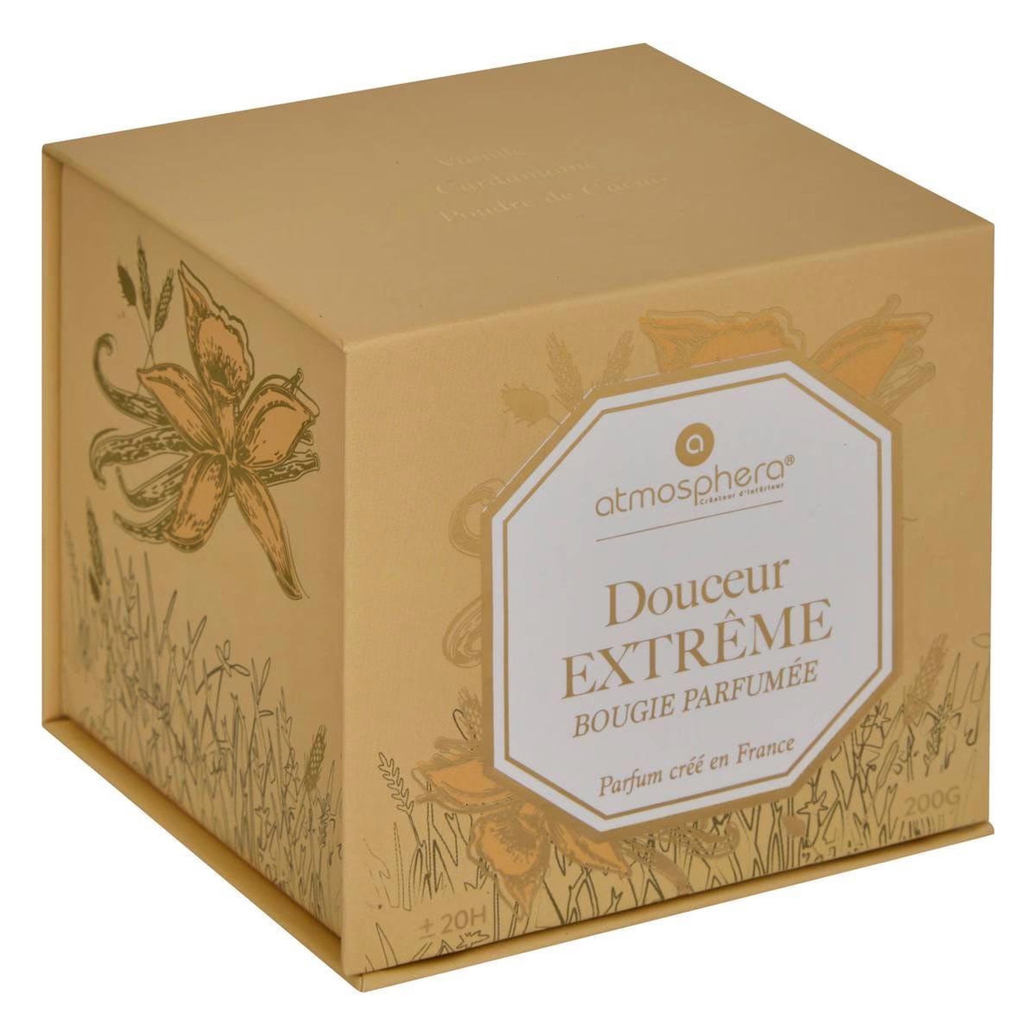Voir la diapositive 3 : ATMOSPHERA Bougie parfumée en verre  elisa  200g douceur extrême