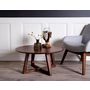 Voir la diapositive 1 : LISA DESIGN Solin - table basse ronde - bois plaquage noyer - 75 cm
