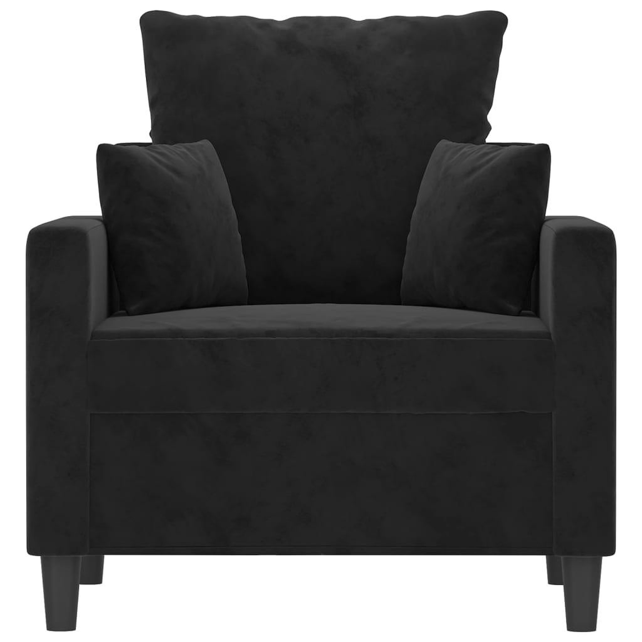 Voir la diapositive 3 : VIDAXL Fauteuil Noir 60 cm Velours