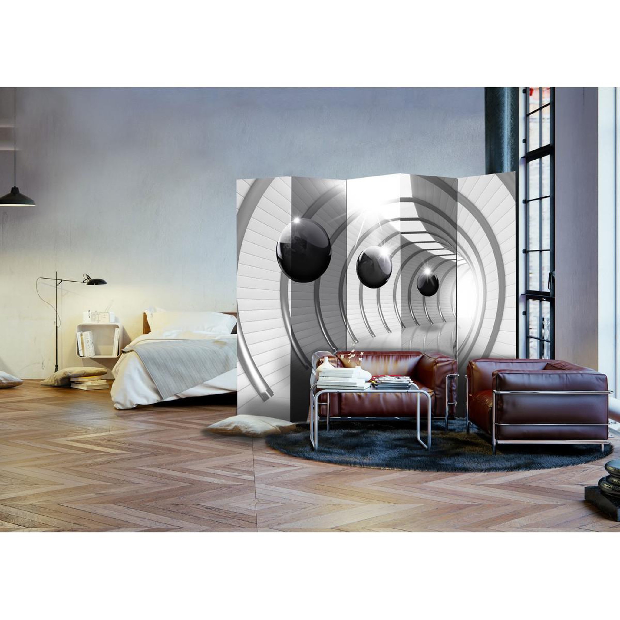 Voir la diapositive 2 : Paris Prix Paravent 5 volets  futuristic tunnel  172x225cm