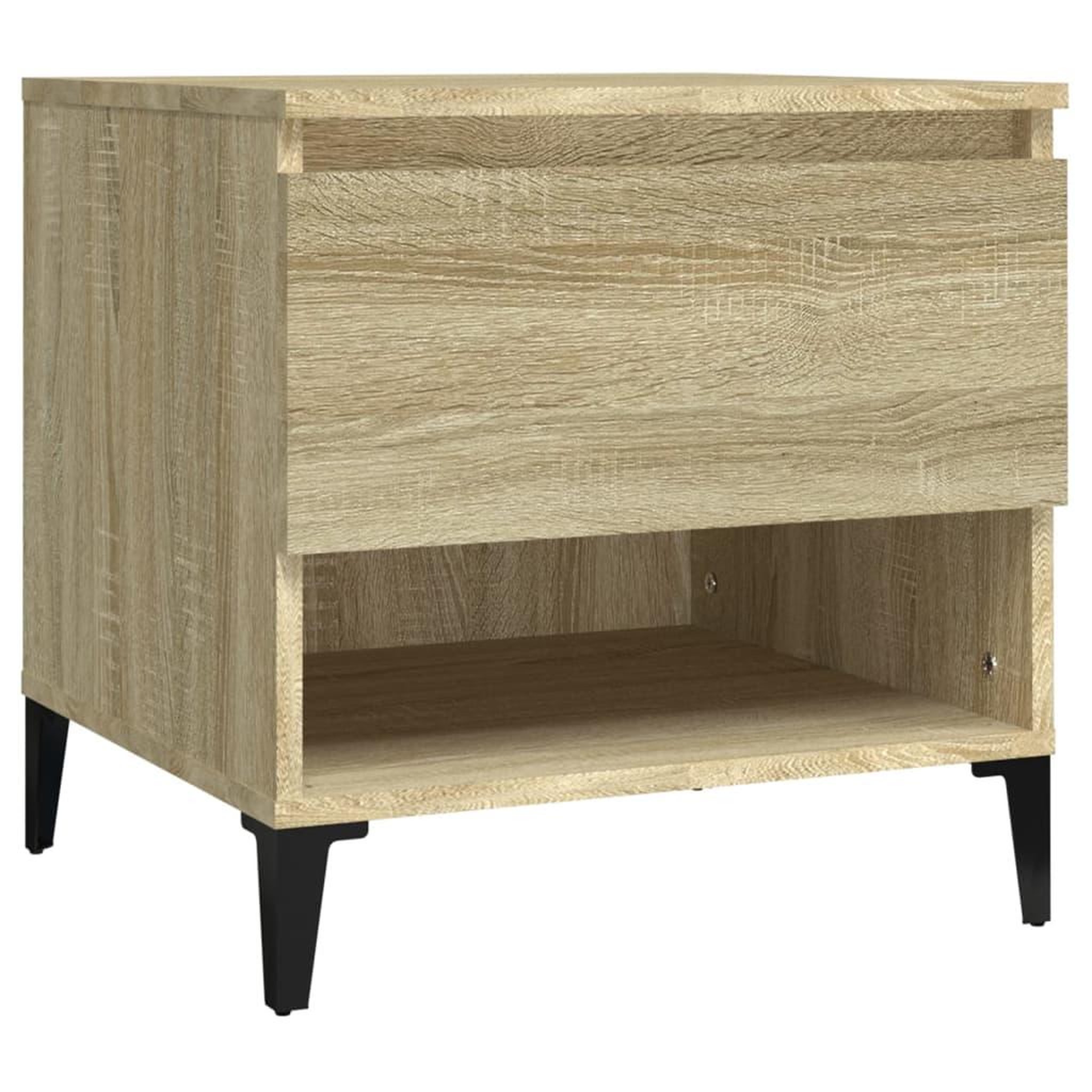 Voir la diapositive 2 : VIDAXL Table d'appoint Chene sonoma 50x46x50 cm Bois d'ingenierie