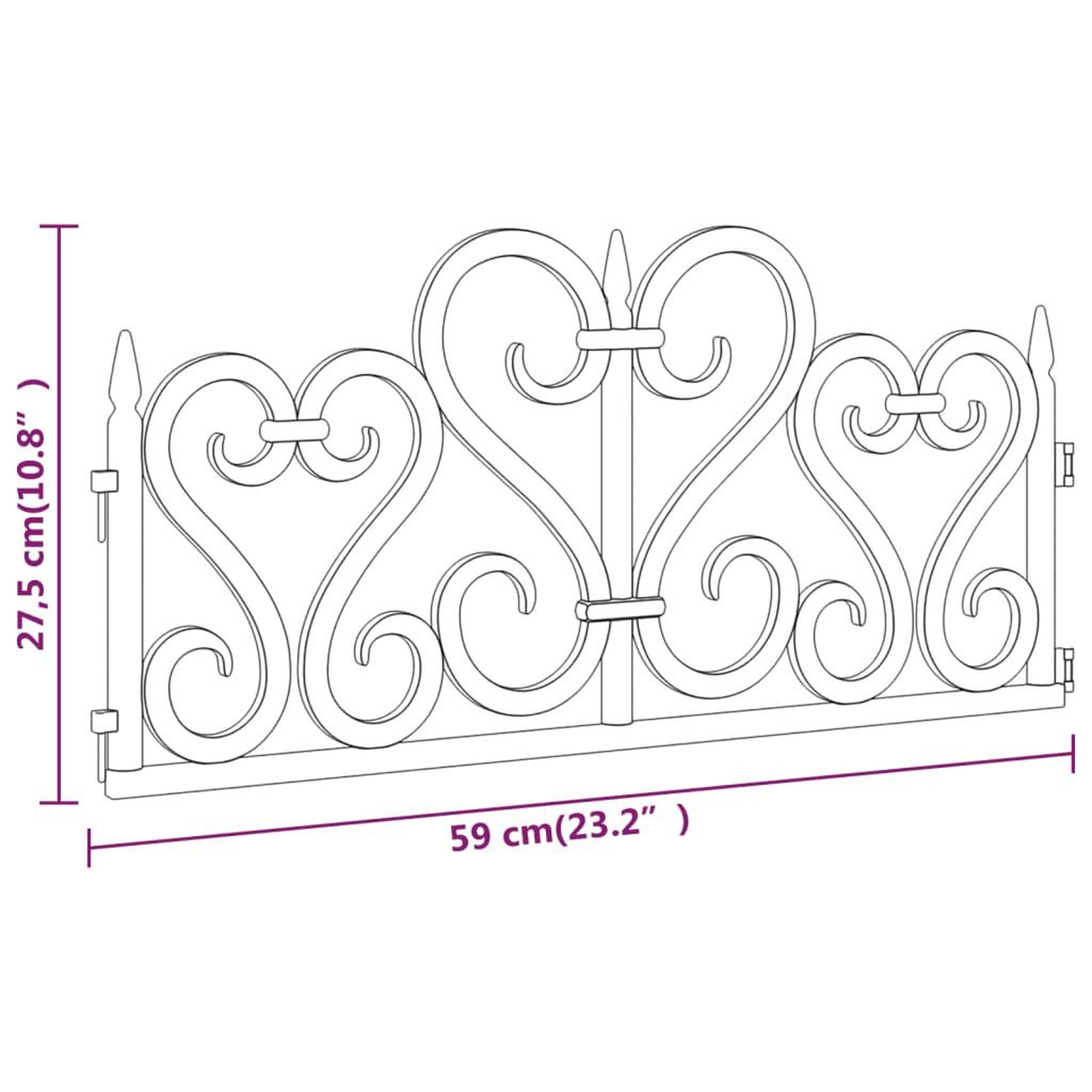 Voir la diapositive 6 : VIDAXL Bordures de pelouse 17 pcs Noir 10 m PP