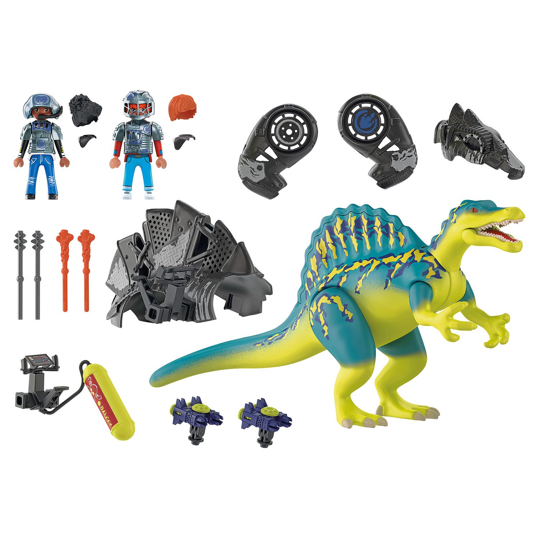 Voir la diapositive 2 : PLAYMOBIL 70625 - Dino Rise Spinosaure et combattants