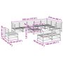 Voir la diapositive 6 : VIDAXL Salon de jardin 11 pcs bois de pin impregne
