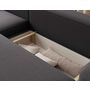 Voir la diapositive 3 : BEST MOBILIER Sam - canapé d'angle gauche 4 places convertible avec coffre en tissu