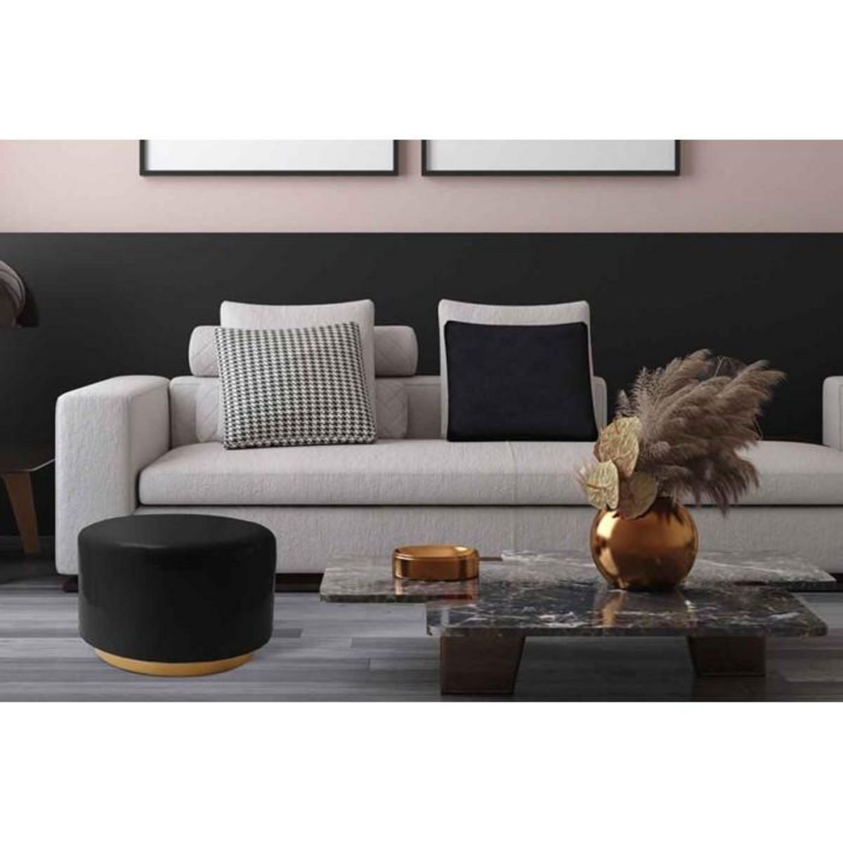 Paris Prix Tabouret Rond Design  Artisse  51cm Noir