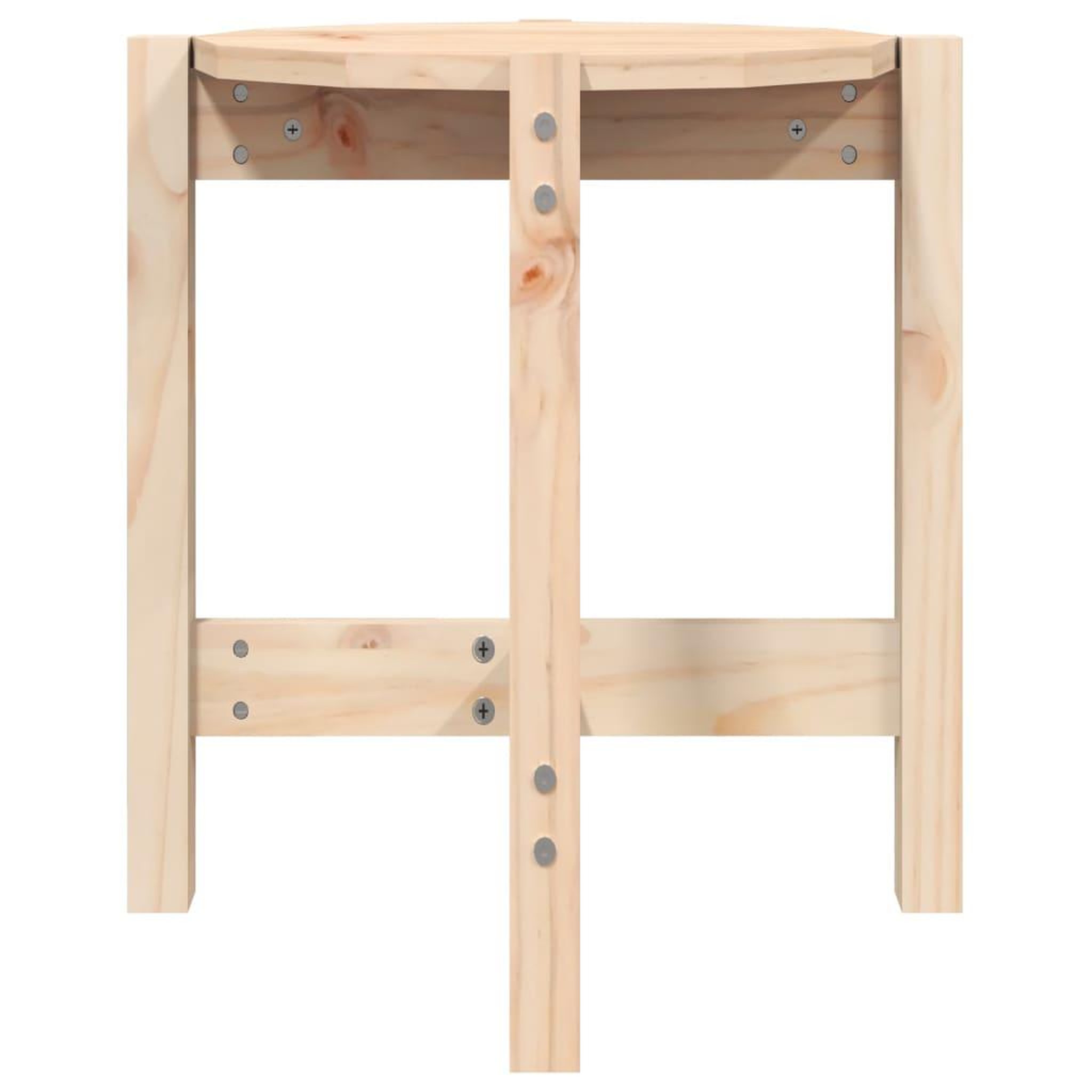 Voir la diapositive 5 : VIDAXL Table basse Ø 42,5x45 cm Bois massif de pin