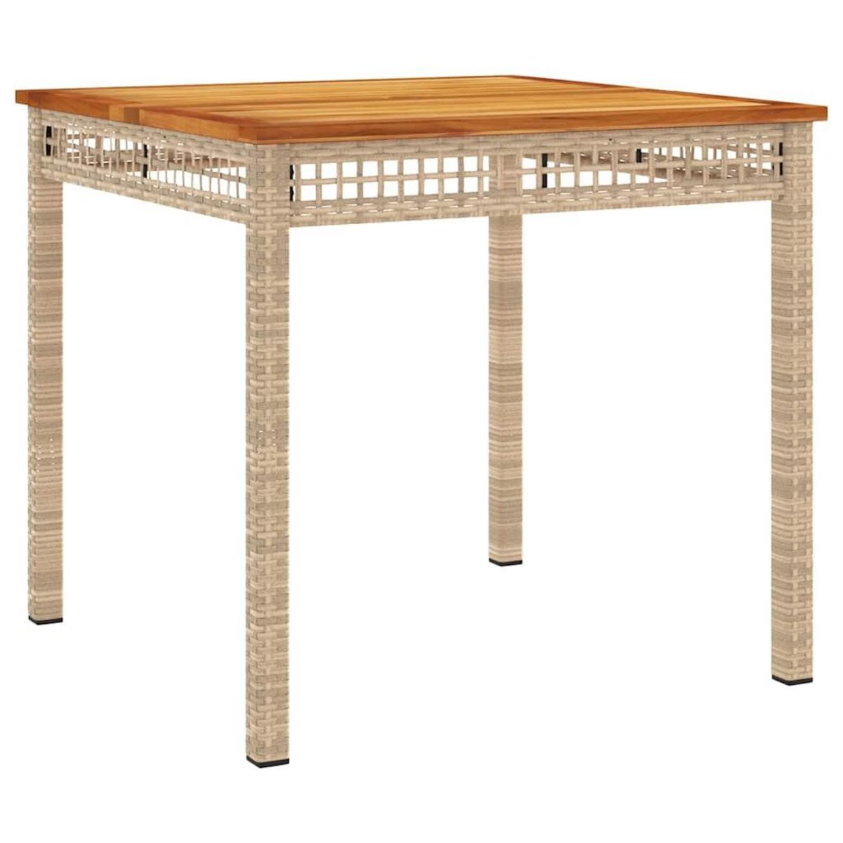 VIDAXL Ensemble a manger de jardin et coussins 3 pcs Beige poly rotin