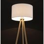 Voir la diapositive 5 : Paris Prix Lampadaire Trépied  Fidelio  159cm Naturel & Blanc