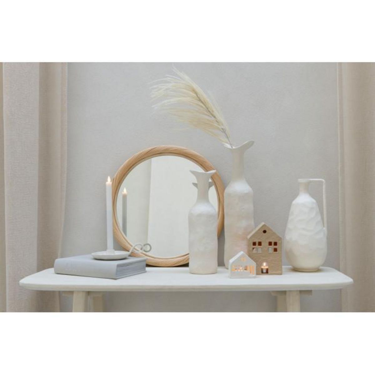 Paris Prix Vase Déco en Métal  Agra  50cm Blanc