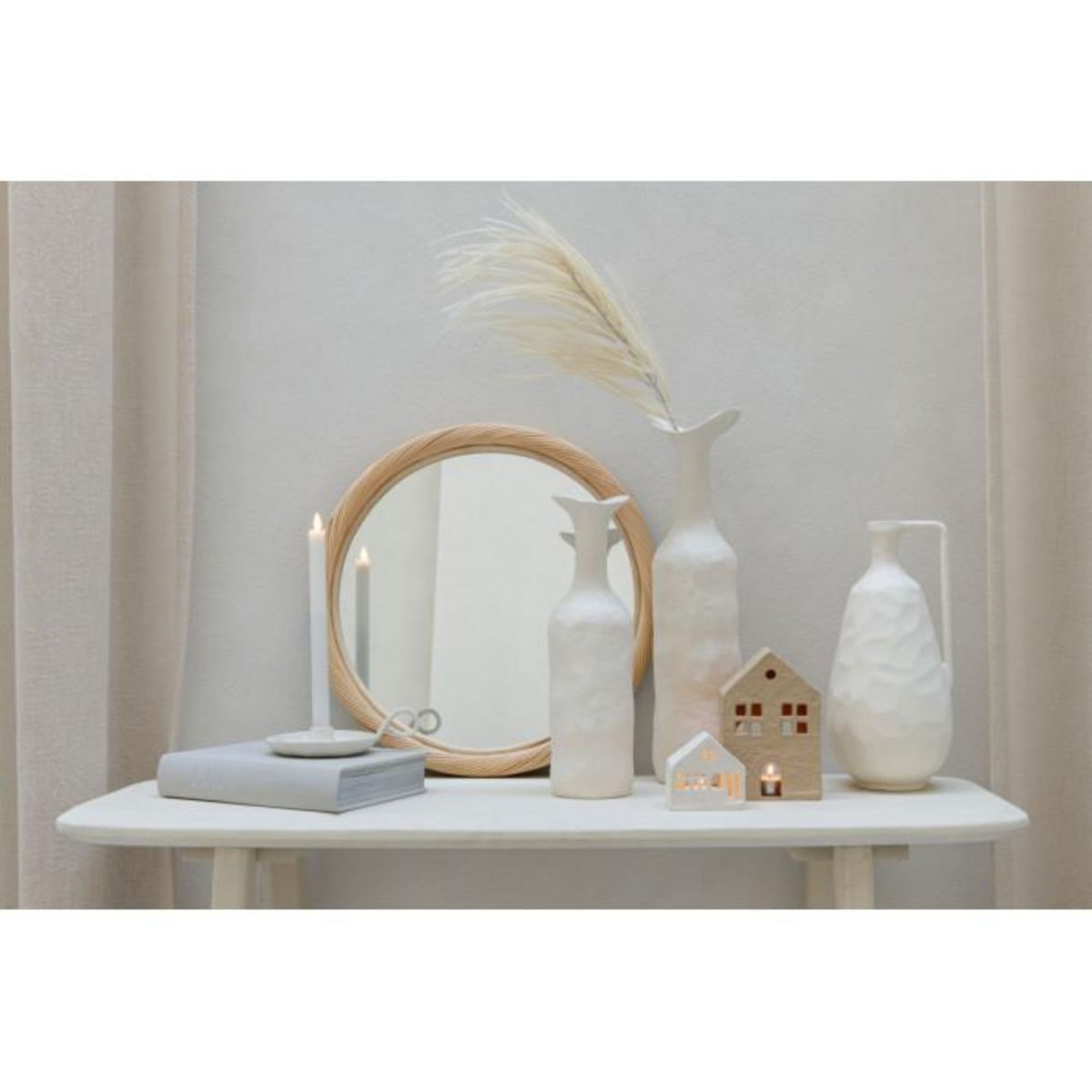 Paris Prix Vase Déco en Métal  Agra  50cm Blanc