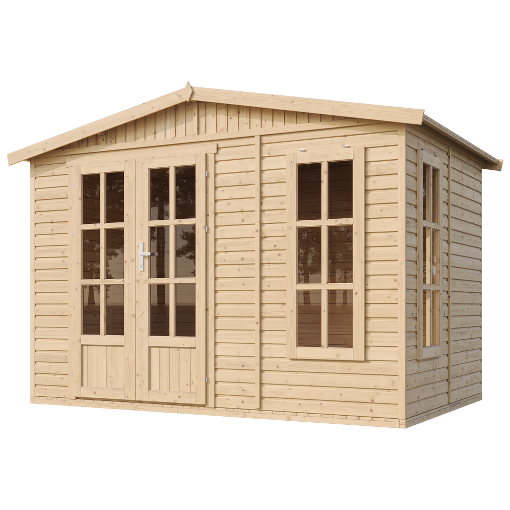 Voir la diapositive 3 : TIMBELA Abri de jardin en bois 6m2 Cabanon jardin extérieur avec sol, Maison d'été M334FB