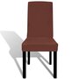 Voir la diapositive 3 : VIDAXL Housse de chaise droite extensible 4 pcs marron