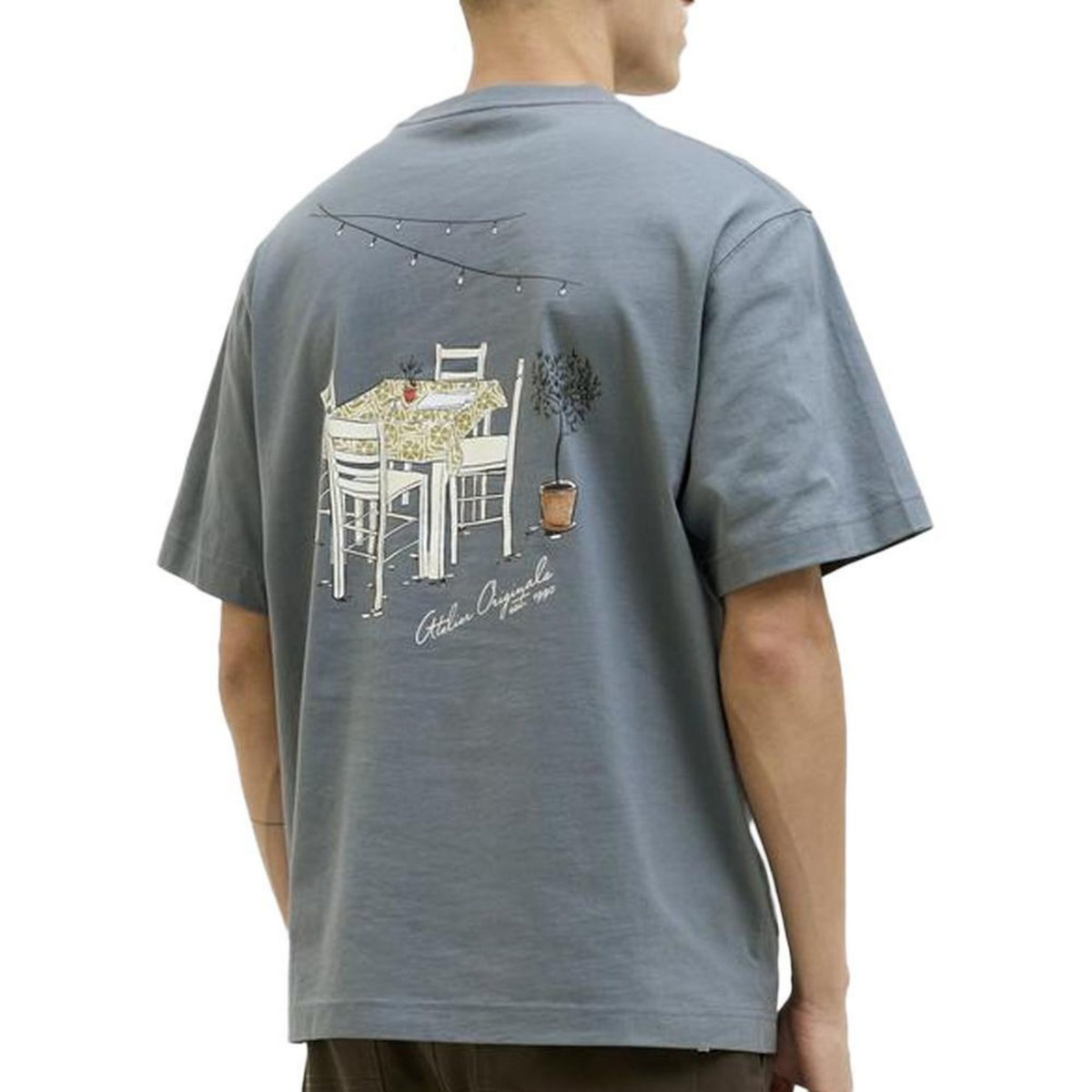 Jack & Jones T-shirt Bleu/Gris Homme Jack & Jones Rislington