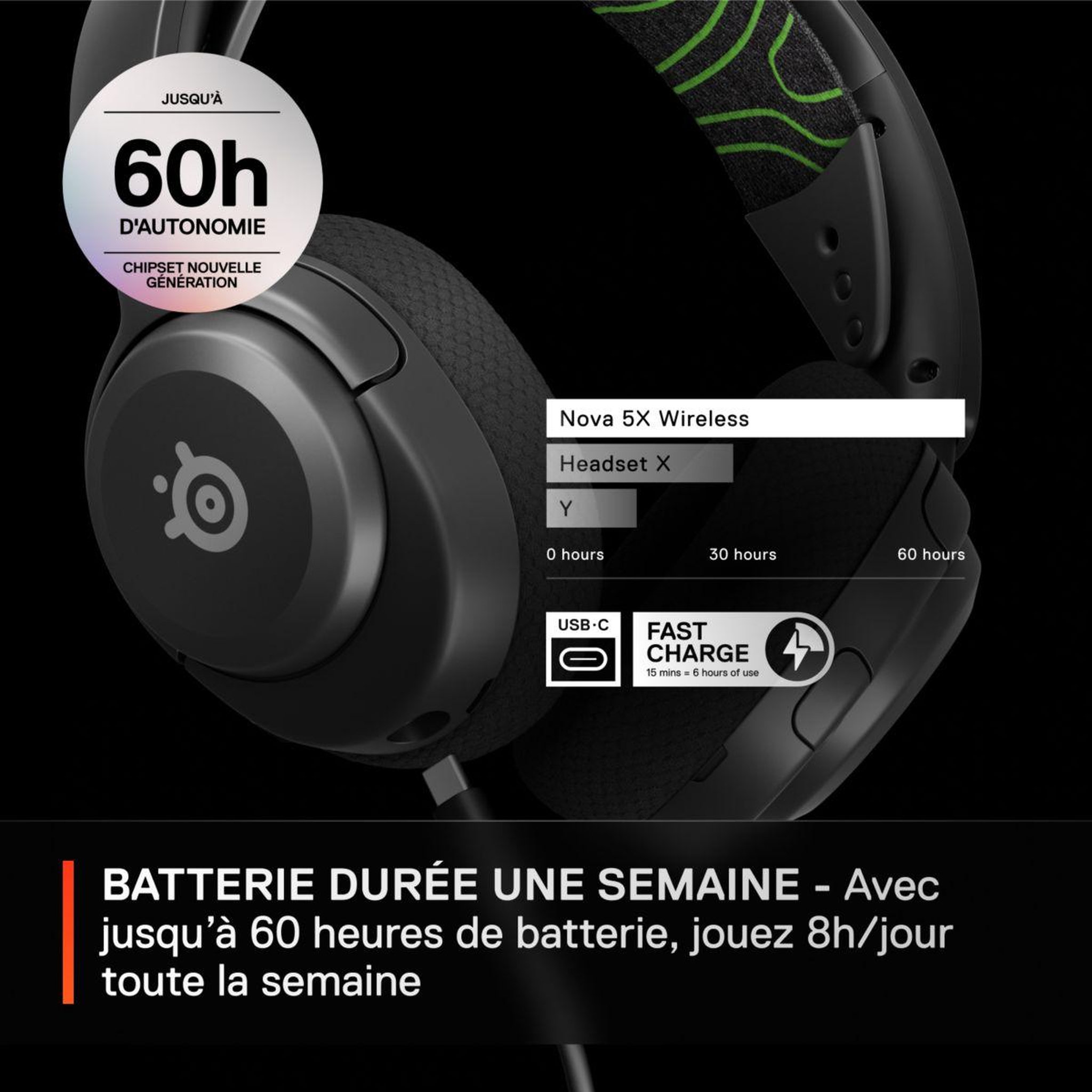 Voir la diapositive 3 : STEEL SERIES Casque gamer Arctis Nova 5X
