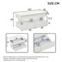 Voir la diapositive 3 : MERAX Table basse relevable rectangulaire blanc - 50x100 cm led mdf