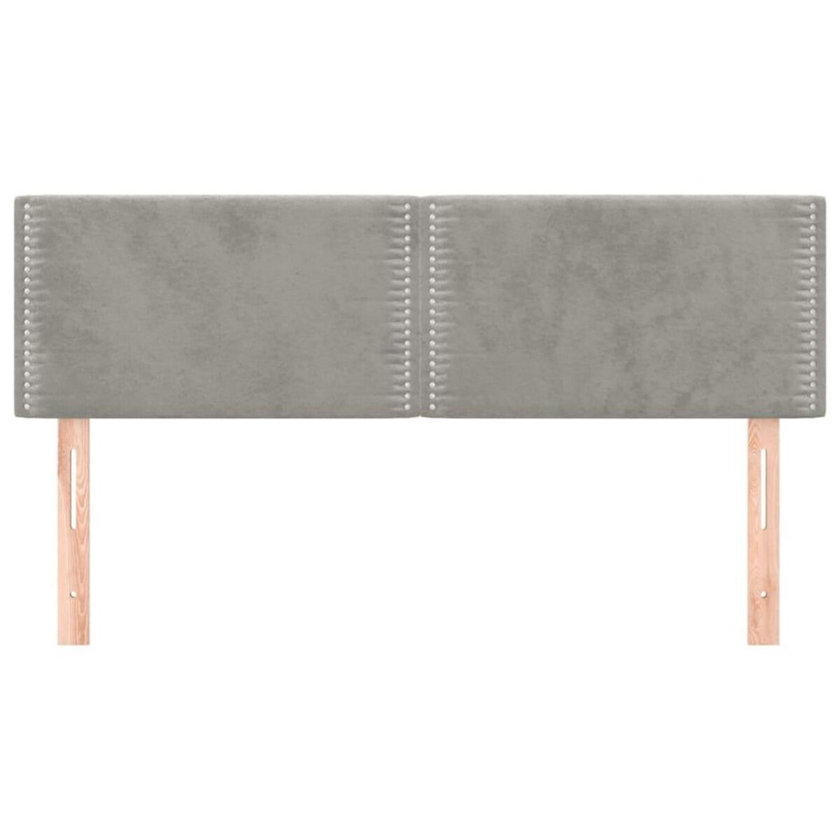 VIDAXL Tetes de lit 2 pcs Gris clair 72x5x78/88 cm Velours