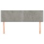 Voir la diapositive 3 : VIDAXL Tetes de lit 2 pcs Gris clair 72x5x78/88 cm Velours